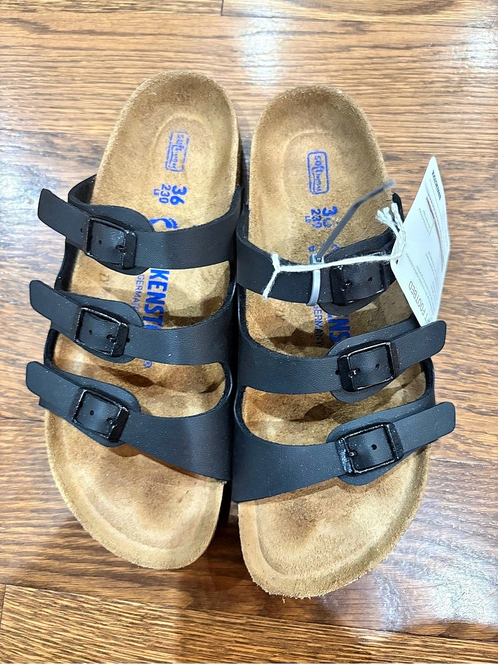 Birkenstock Florida Soft Footbed Sandals in Black EU 36